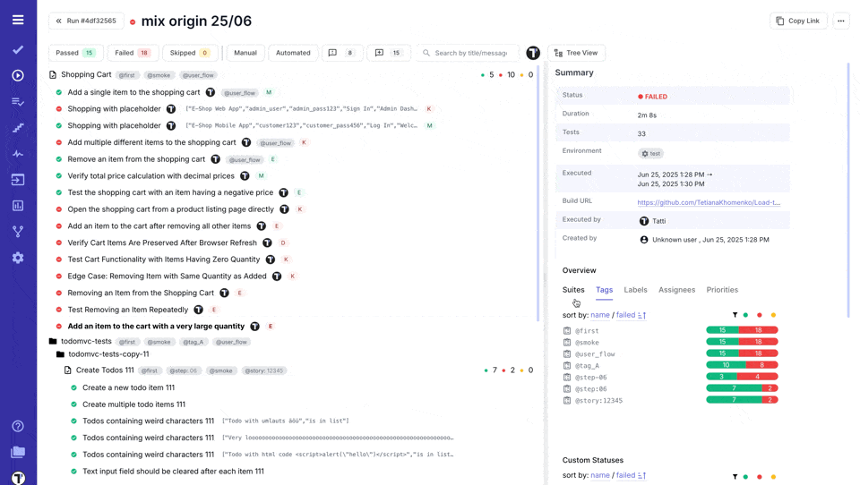 Testomat.io - RunReport